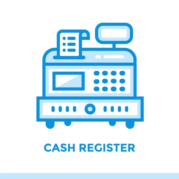 Ícone linear CASH REGISTO de finanças, banca . — Vetor de Stock