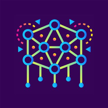 Anahat simgesini derin öğrenme. Veri bilim teknoloji ve makine 