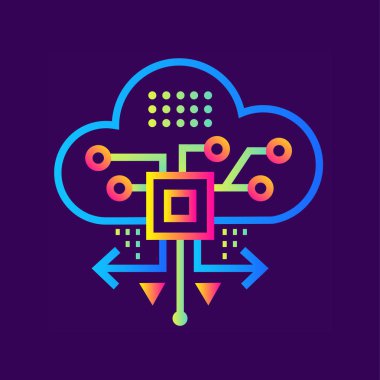 Anahat simgesini bulut mimarisine dayalı. Veri bilim teknoloji bir