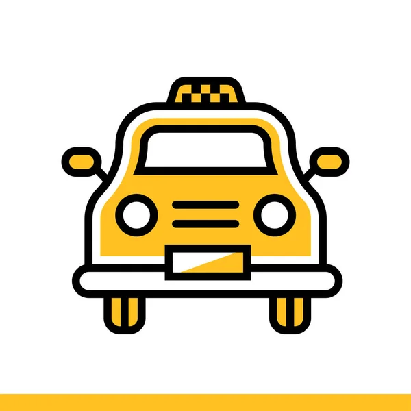 Icona di contorno Taxi. Servizi alberghieri. Adatto per la stampa, sito web a — Vettoriale Stock