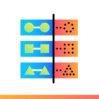 Düz simgesi tahmin modeli. Veri bilim teknoloji ve makine 