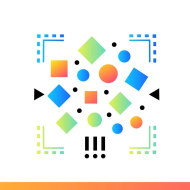 Düz simgesi yapılandırılmamış veriler. Veri bilim teknoloji ve makine