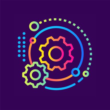 Anahat simgesini iş akışı Otomasyonu. Veri bilim teknoloji ve ma