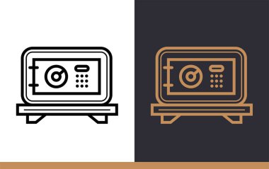 Anahat simgesini Oda Kasası. Otel hizmetleri. Malzeme tasarım simgesi 