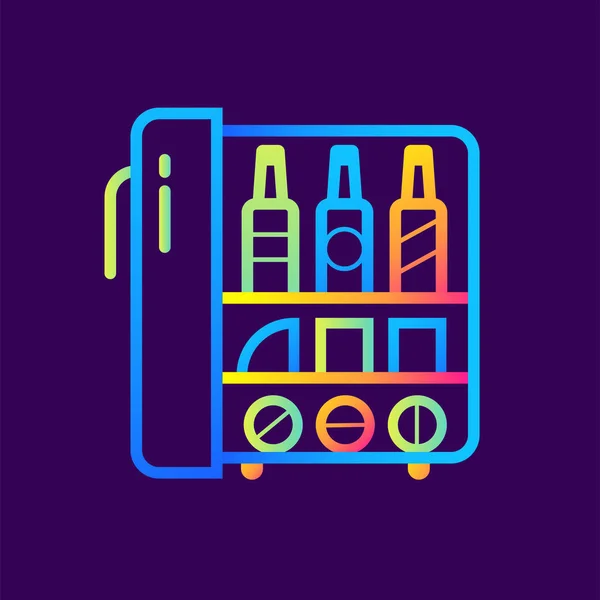 Overzicht pictogram Minibar. De diensten van het hotel. Geschikt voor afdrukken, websit — Stockfoto