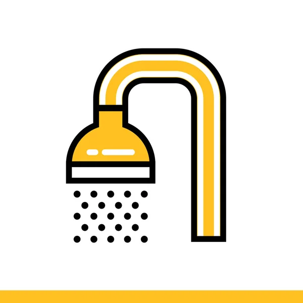 Outline icon Shower. Hotel services. Suitable for print, website — Stock Photo, Image