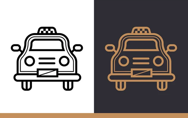 Umriss Symbol Taxi. Hoteldienstleistungen. geeignet für Print, Website und — Stockfoto