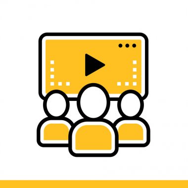 Doğrusal simgesi Online ders. Online Eğitim, e-öğrenme. Uygun