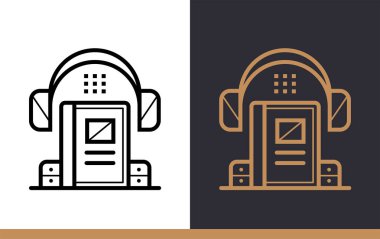 Radyo sinyalleriyle iletilen kitap benzersiz doğrusal simgesi. Online Eğitim, e-öğrenme. Mobil uygulama için modern anahat simgeleri