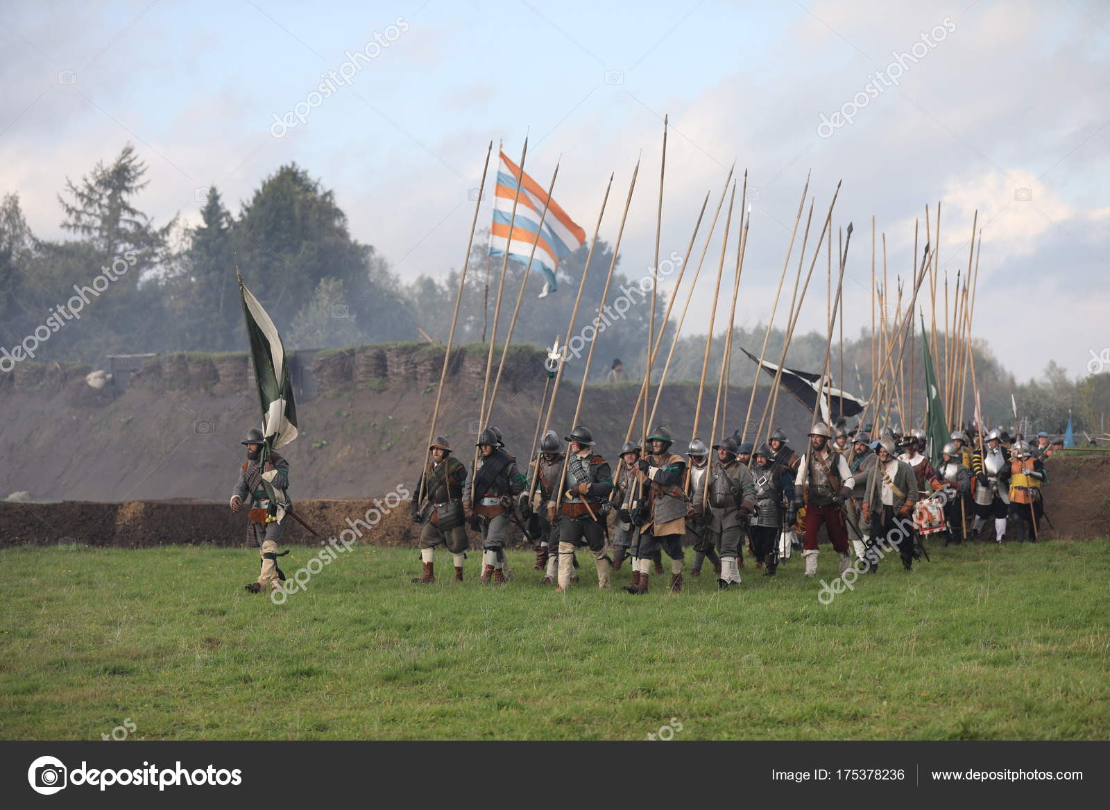 Groenlo Países Bajos Octubre 2012 Batalla Recreación Grolle Histórica