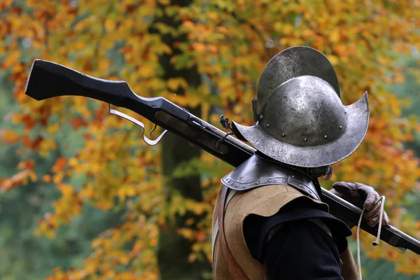 Groenlo Nederländerna Oktober 2012 Reenactment Slaget Grolle Historisk Strid Mellan — Stockfoto