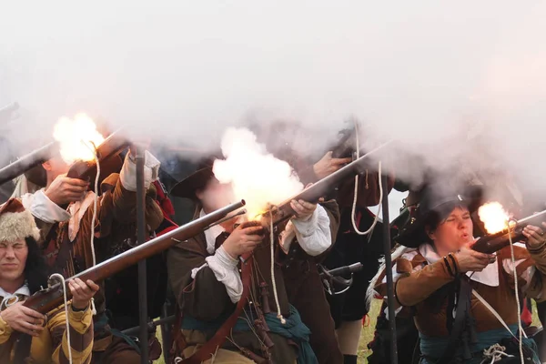 Groenlo Países Bajos Octubre 2012 Batalla Recreación Grolle Histórica Batalla — Foto de Stock