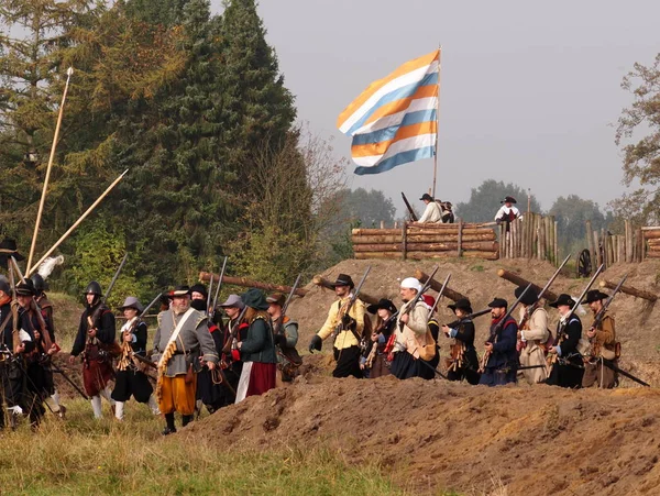 Groenlo Países Bajos Octubre 2012 Batalla Recreación Grolle Histórica Batalla — Foto de Stock