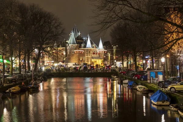 Amsterdão Países Baixos Dezembro 2015 Edifício Medieval Waag Amsterdã Países — Fotografia de Stock