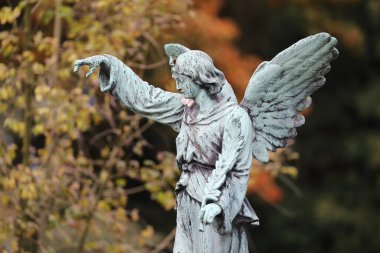 Belediye Mezarlığı'nda Amsterdam, Hollanda, melek heykeli