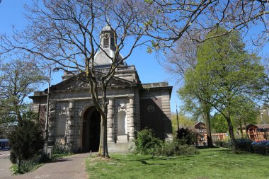 old Muiderpoort building in bright sunlight, Amsterdam