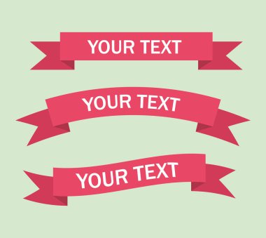 kırmızı kurdele Icons set