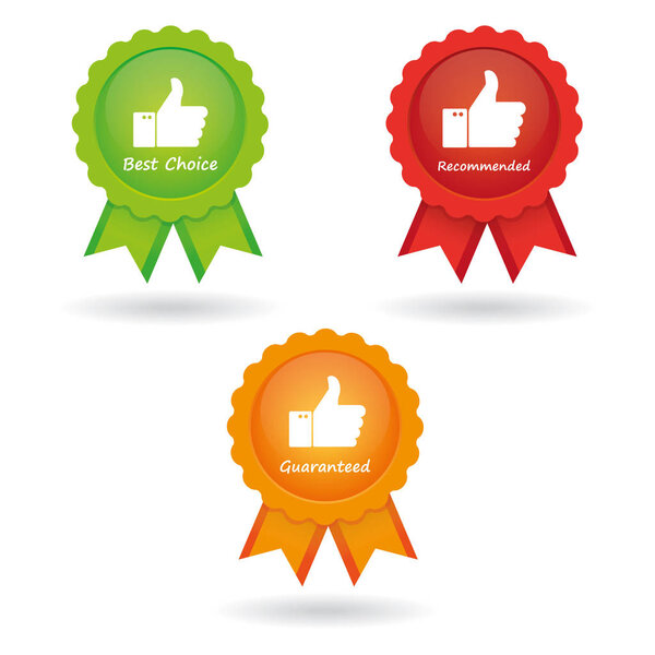 Guaranteed, best choice and recommended Labels