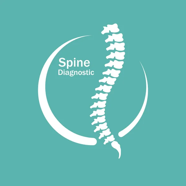 Human spine Logo element — Stock Vector