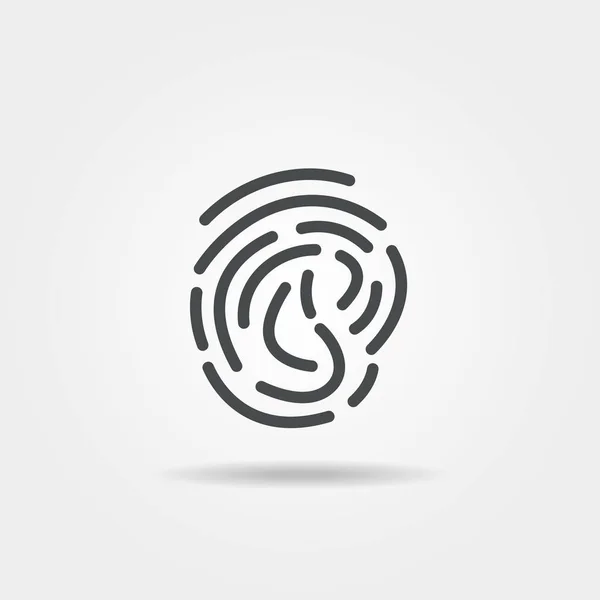 Fingerabdruck-Symbol. Identifikationskonzept. — Stockvektor