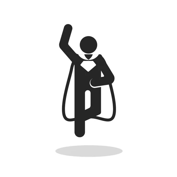 Superheld platte pictogram — Stockvector