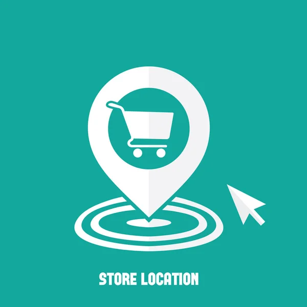 Map pointer. Store location — Stock Vector