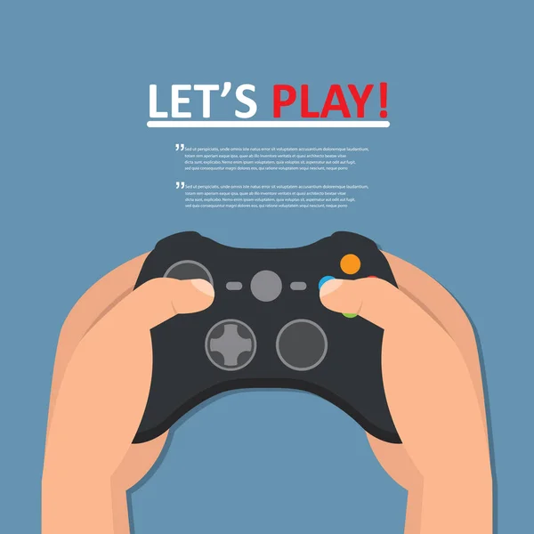Holding in hands gamepad — Stock Vector