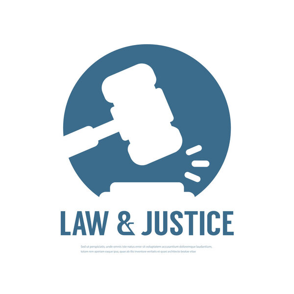 Адвокат Юридическое право Логотип дизайн векторного шаблона
