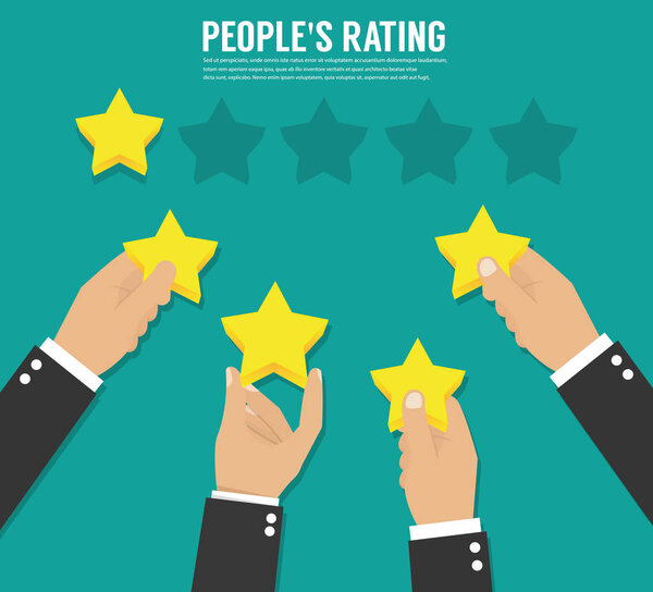 Рейтинг звезд. Плоский дизайн
