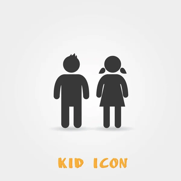 Girl and boy icons — Stock Vector