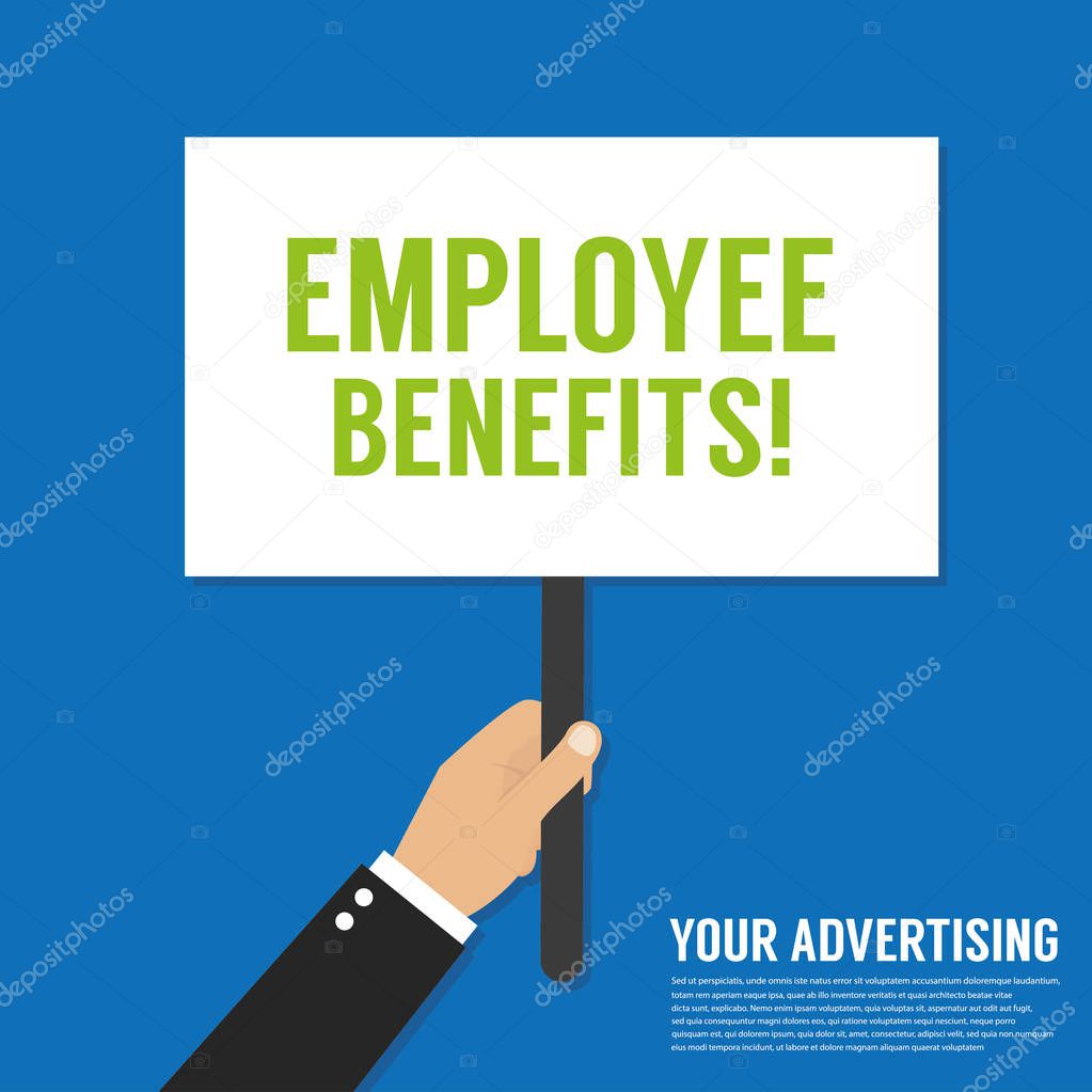 Benefits sign concept