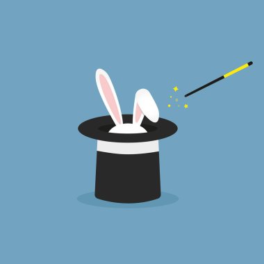 sihirli şapka tavşan tasarımını.