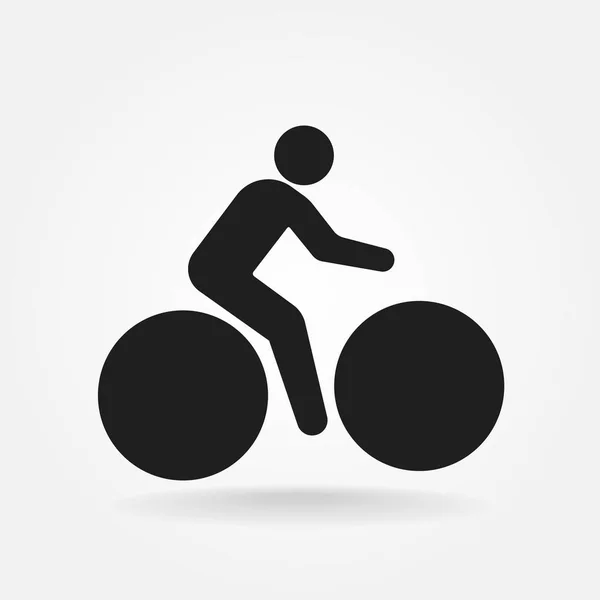 Design av cyklist-ikonen — Stock vektor