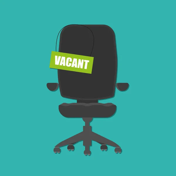 Stoel met vacature — Stockvector