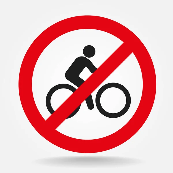 Inga cyklar tillåtna tecken — Stock vektor