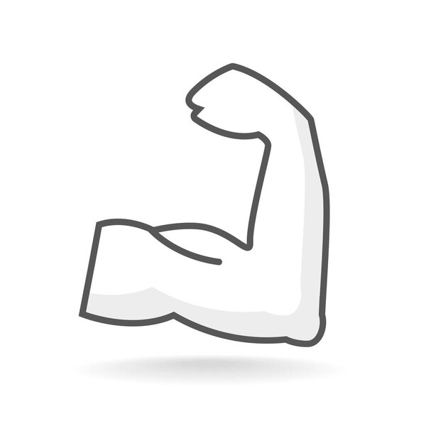 Значок мышцы с тенью
