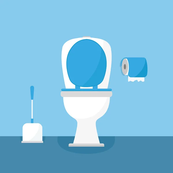 Isometric Toilet equipment collection for interior design. Set of