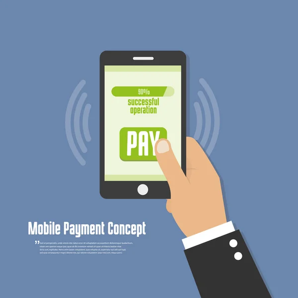 Mobile payment concept — Stock Vector