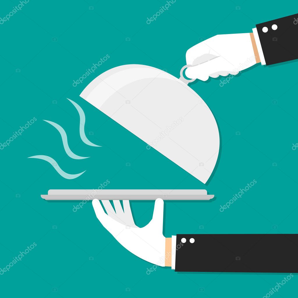 Vector illustration design of Food serving tray platter