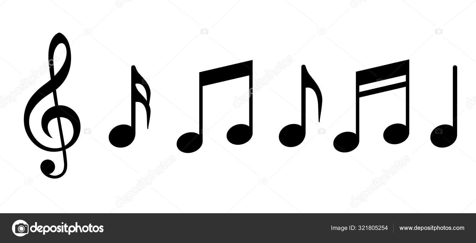 Icono Notas Musicales Ilustración Vectorial Vector de stock #321805254 de  ©4zeva, image size:1600x816
