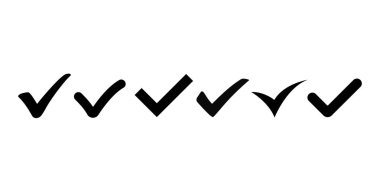 İşaretleme simgeleri koleksiyonunu kontrol et. Vektör illüstrasyonu