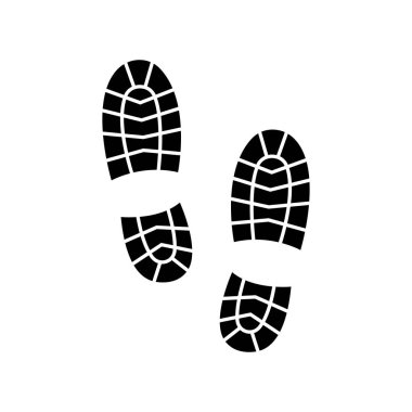 Farklı insan ayak izi ikonu. Vektör illüstrasyonu