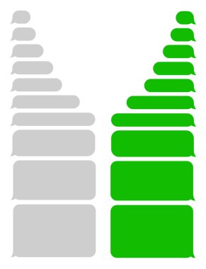 Kısa mesaj kabarcıkları. SMS geldi. Konuşma baloncukları.