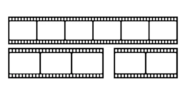 Vector Cine Blanco Tira Película — Vector de stock