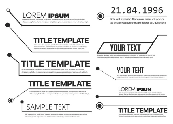 Digitális Ábrafeliratok Címei Vektorsablonok Bannerek — Stock Vector