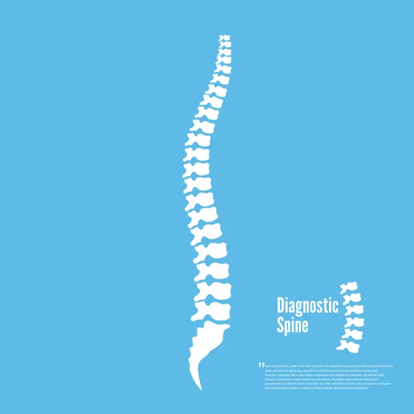 Spine Diagnostics Symbol Icon Illustration — Stock Vector