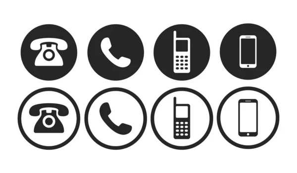 Telefon Symbol Vektorflache Illustration — Stockvektor