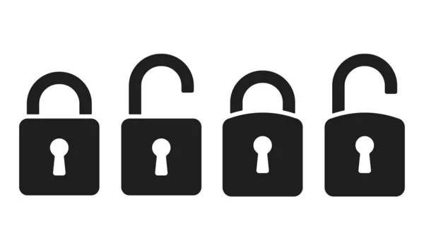 Lock Icons Set Padlock Icons Set Vector — Stock Vector