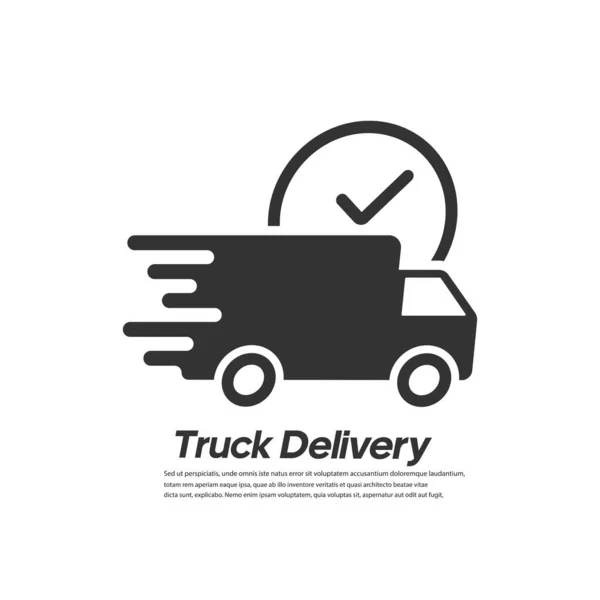 Fast Delivery Truck Icon Vector Illustration — Stock Vector