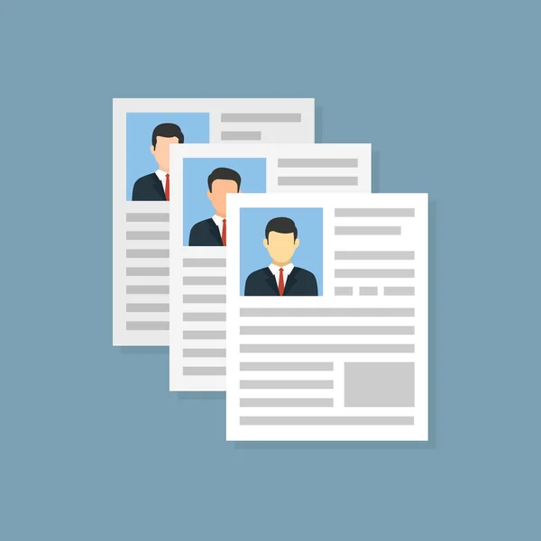 Job Interview Flat Icon Vector Recruitment Candidate Job Vector Illustration — Stock Vector